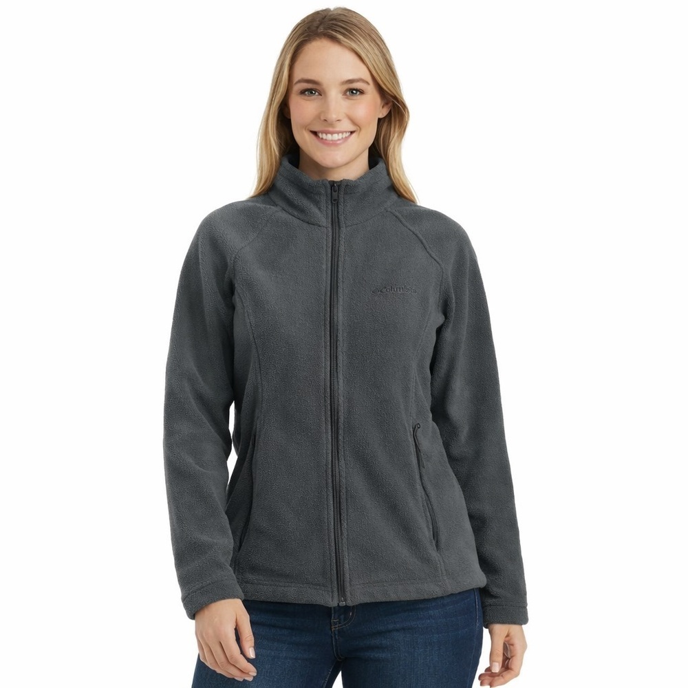 Columbia woman’s full zip fleece jacket coat
Size medium